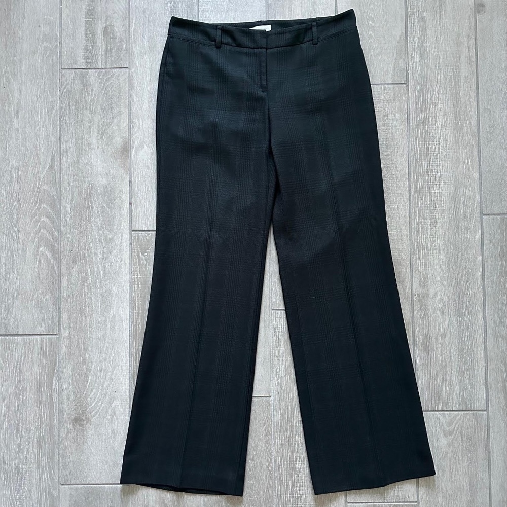 New York & Company Dress Pants Women's Average Size 6 Black Plaid Pattern
